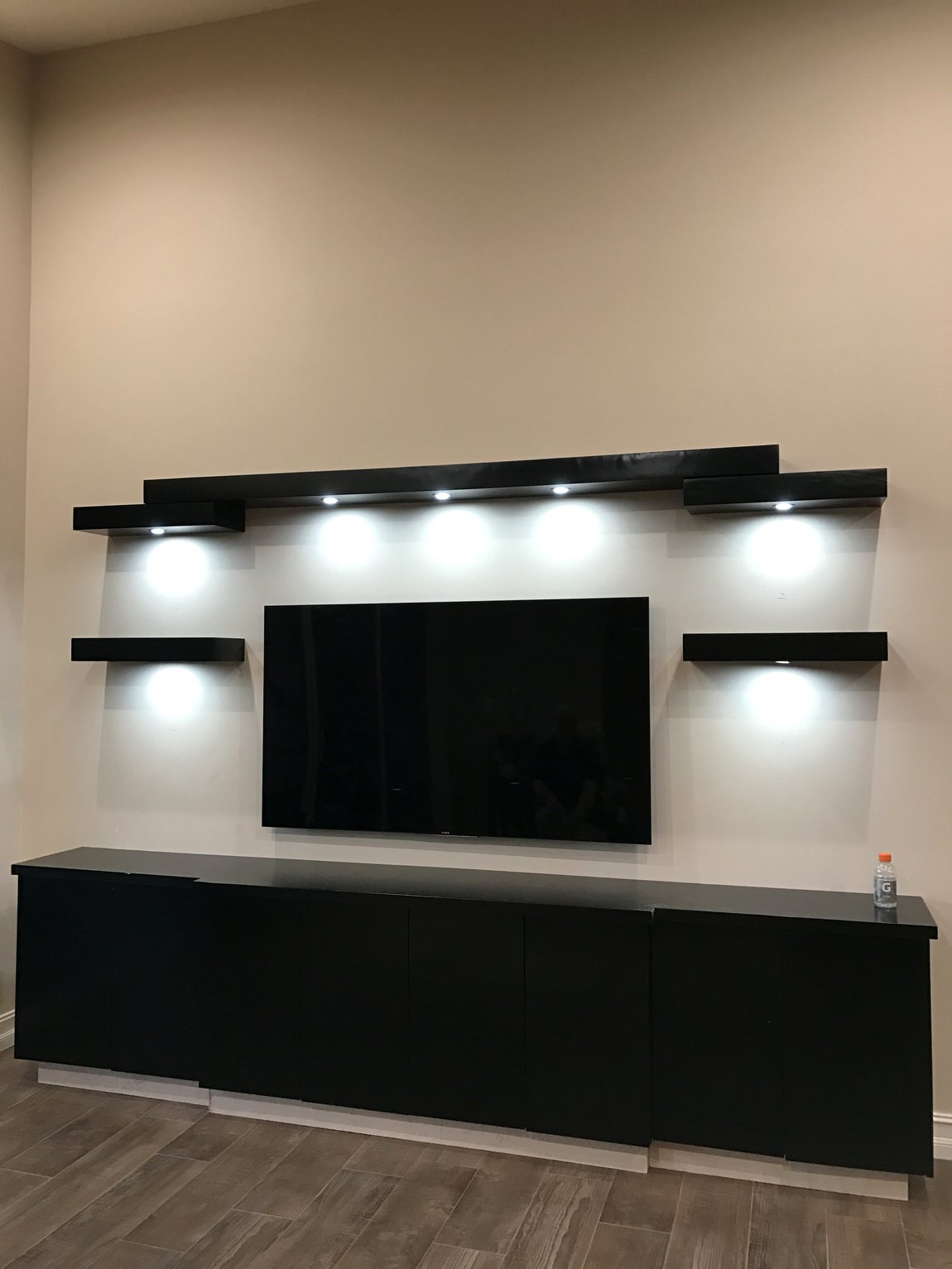 Custom LED built-in media wall