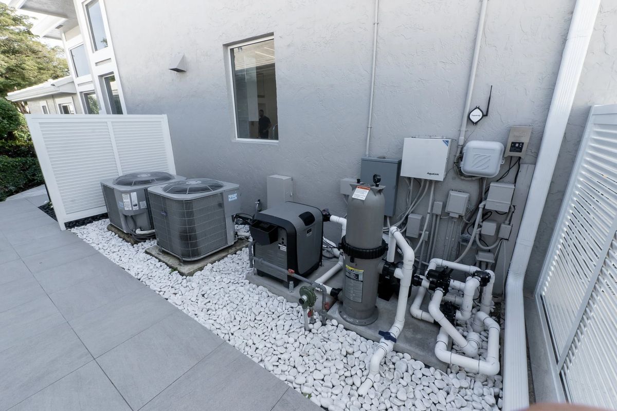 Exterior mechanical equipment at a South Florida home